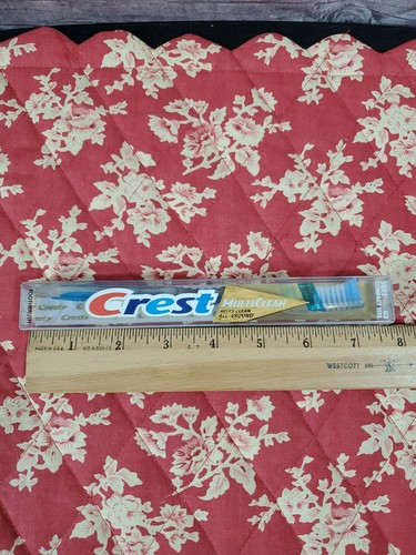 Vintage 1997 CREST Multi Clean Toothbrush ~ Soft 62 Compact Size Blue - Picture 6 of 6