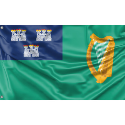 Dublin, Ireland Flagge, Fahne Unikales Design, 90x150 cm, Herg. EU
