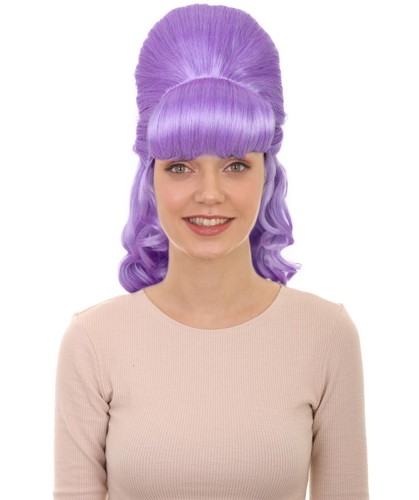 HPO Adult Women's Class 60's Brown Half Updo Wig with Ponytail, HW-7577 - Picture 59 of 65