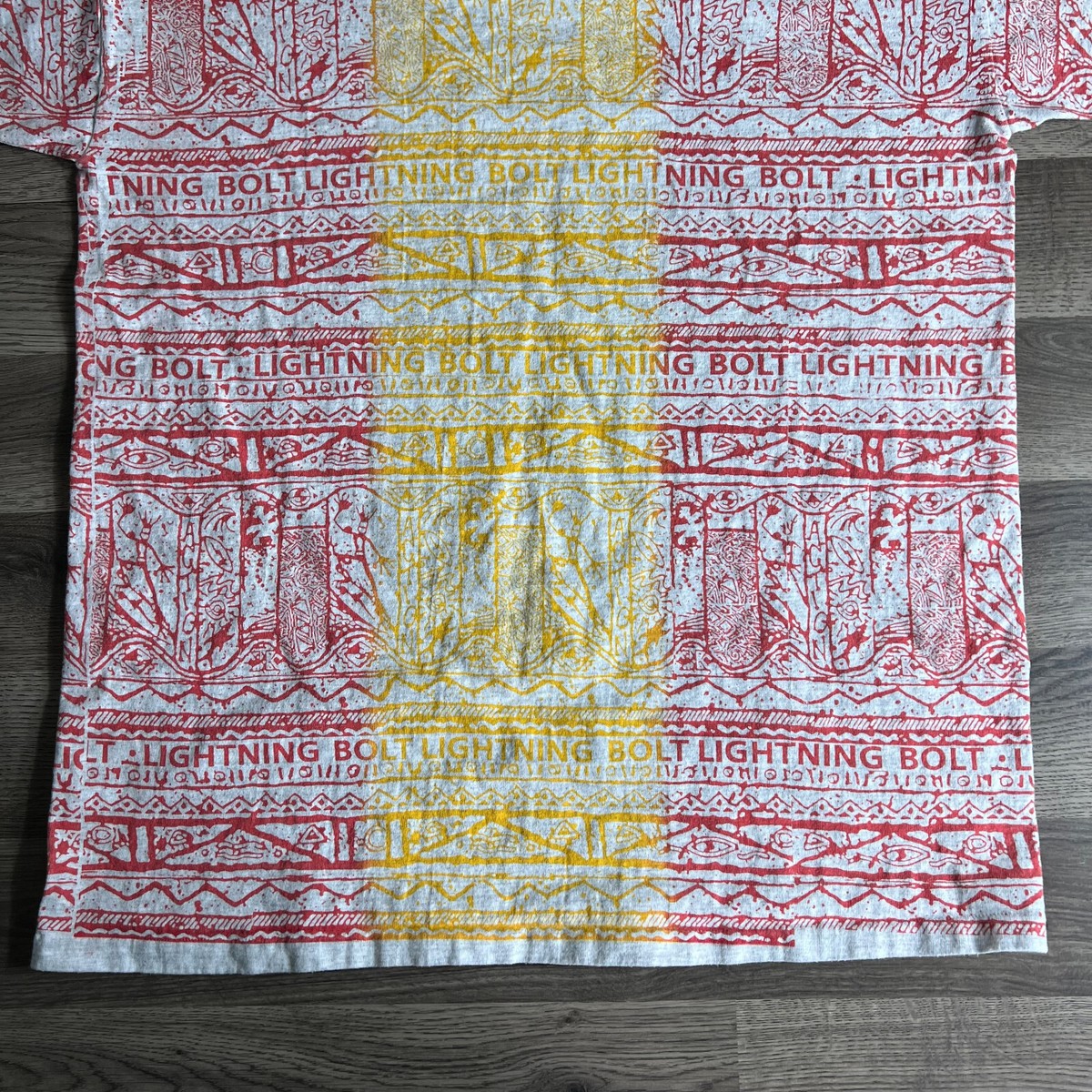 VTG Lightning Bolt T Shirt Mens XL Psychedelic Vaporwave Acid 