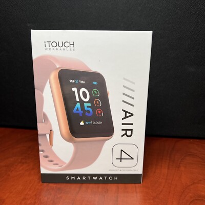 iTouch Air Smartwatch Fitness Heart Rate, Custom Face, 100+