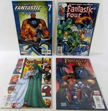 Fantastic Four Lot 4 #14, 27, Ultimate 7, Five 3 2004 Marvel Human Torch Comics