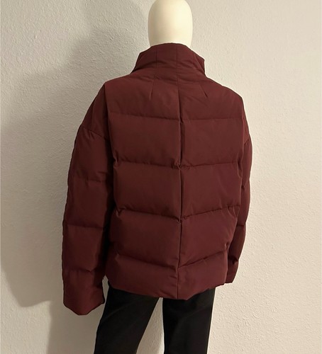 đŸ”¥THEORY Offset Puffer Jacket Asymmetric Zip Front Quilted Drop Shoulders $455 M - Picture 12 of 17