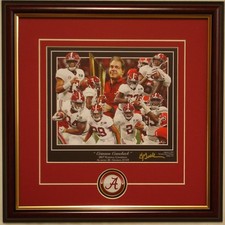 ALABAMA 2017 National Championship framed print Crimson Comeback Tua 