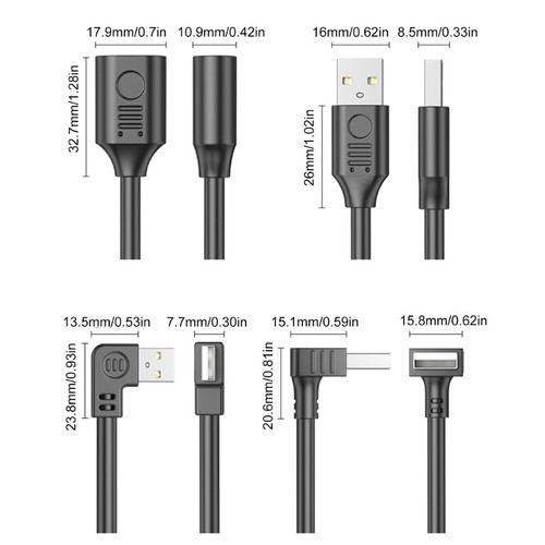 USB2.0 Plug Cable with 4pin Bare Wire,USB Power Data Cable Pigtail Cable 480Mbps - 第 8/25 張圖片