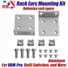 Replacement Rack Ears Mounting Upgrade Kit For Ubiquiti UDM-Pro & UniFi Switches