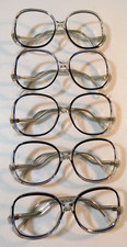 Vintage 5 Pc. Lot ELITE Connie Col. 3 Black/Cry 52/16 Eyeglass Frame NOS I4