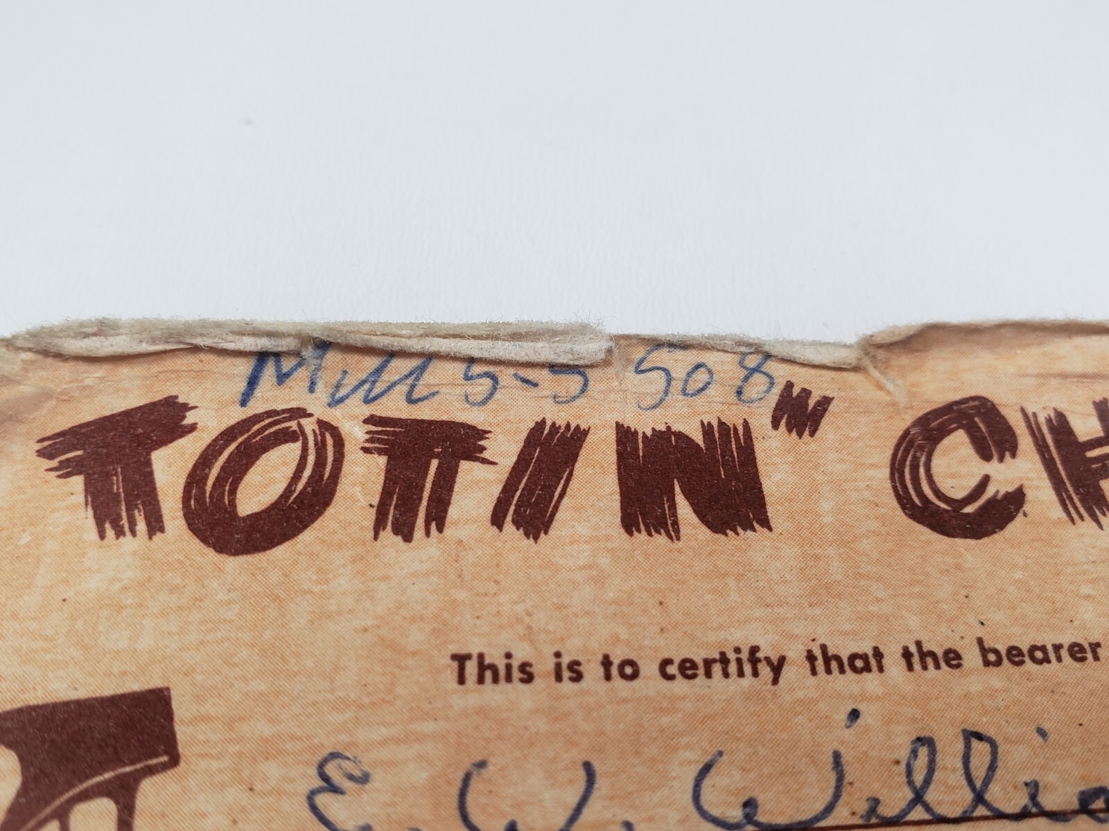 VTG Boy Scouts Of America BSA 1990's Totin’ Chip Card "E.W. Williams