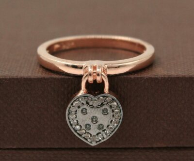 Pavé Diamantring Roségold 925 Silber Fancier Diamantring Für Besondere Anlässe