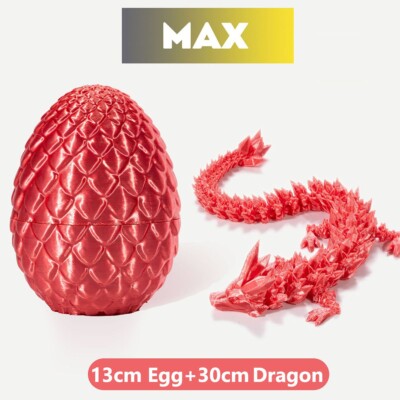 Lot De 4 œufs De Dragon 3D Avec Mini-dragon Articulé à L’intérieur – Couleurs Aléatoires