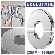 Edelstahl Abdeckrosette Geteilt Abdeckung Blende für Rohr Hahn teilbar Rosette