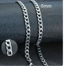 Stainless Steel 6mm Cuban Chain ( 20 inch,24 inch)