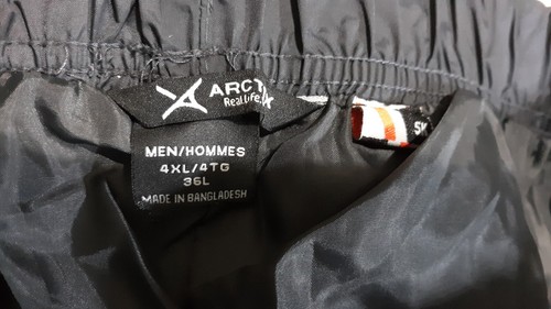 NEW-Pantaloni da pioggia/tempesta neri ARCTIX da uomo. Taglia 4xl - Foto 10 di 10