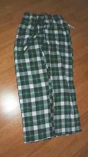 OPEN TRAILS FLEECE MEN LOUNGE PANT SIZE S GREEN PLAID NWT