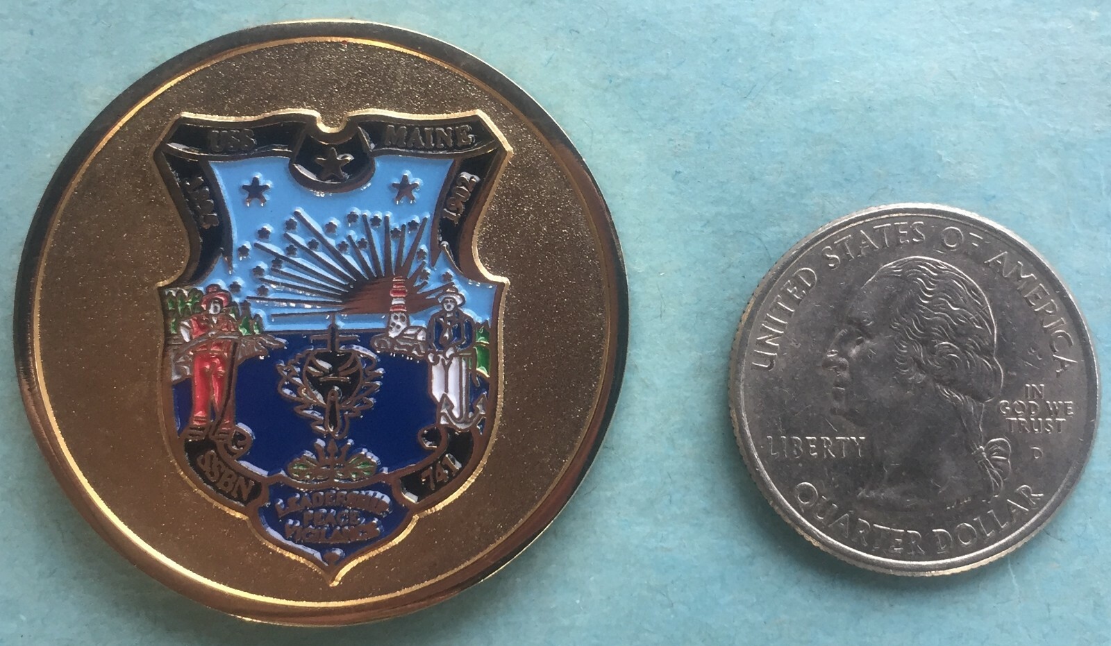 US NAVY CHALLENGE COIN - USS MAINE (SSBN-741) COMMANDING OFFICER COIN-image