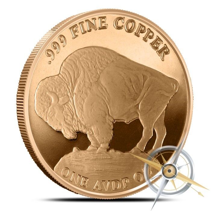 1 oz Copper Round - Buffalo Nickel