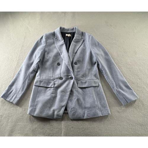 LOFT Blazer Womens Size 10 Double Breasted Wool Blend Academia Office Career - Picture 2 of 13