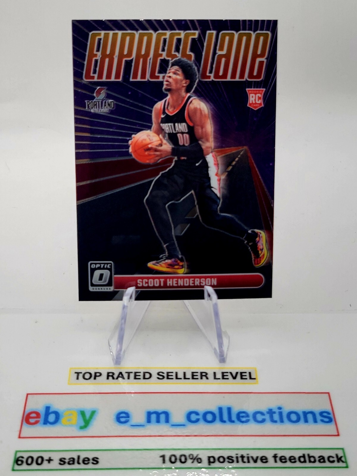 SCOOT HENDERSON 2023-34 Panini Donruss Optic 'Express Lane' ROOKIE #14 Portland