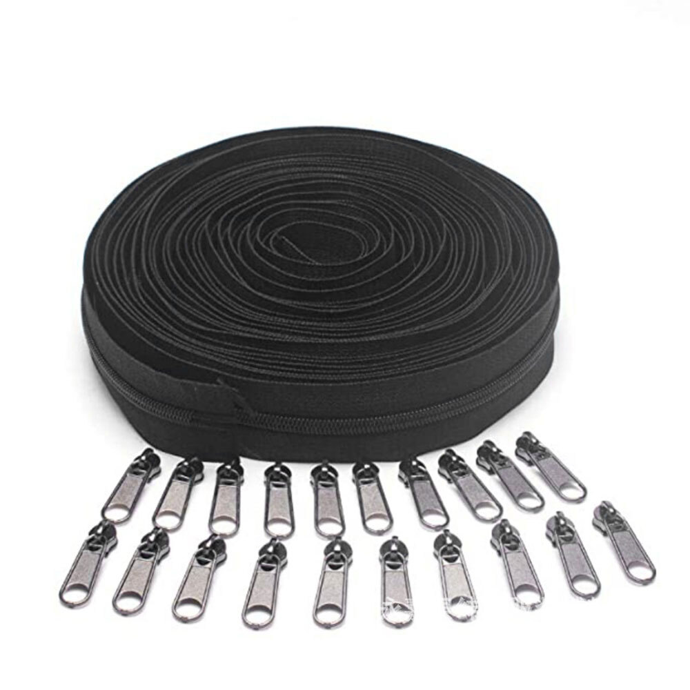 10Yards Bulk Zipper, #3 Zippers for Sewing, 20PC Nylon coil Zipper by The Yards.