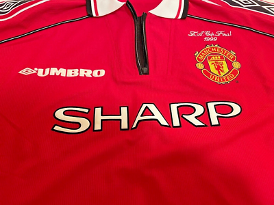 100% Manchester United 1998-99 Umbro Jersey #7 SIR Beckham