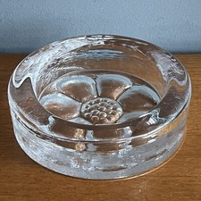 Vintage Dartington Clear Glass Daisy Bowl Retro