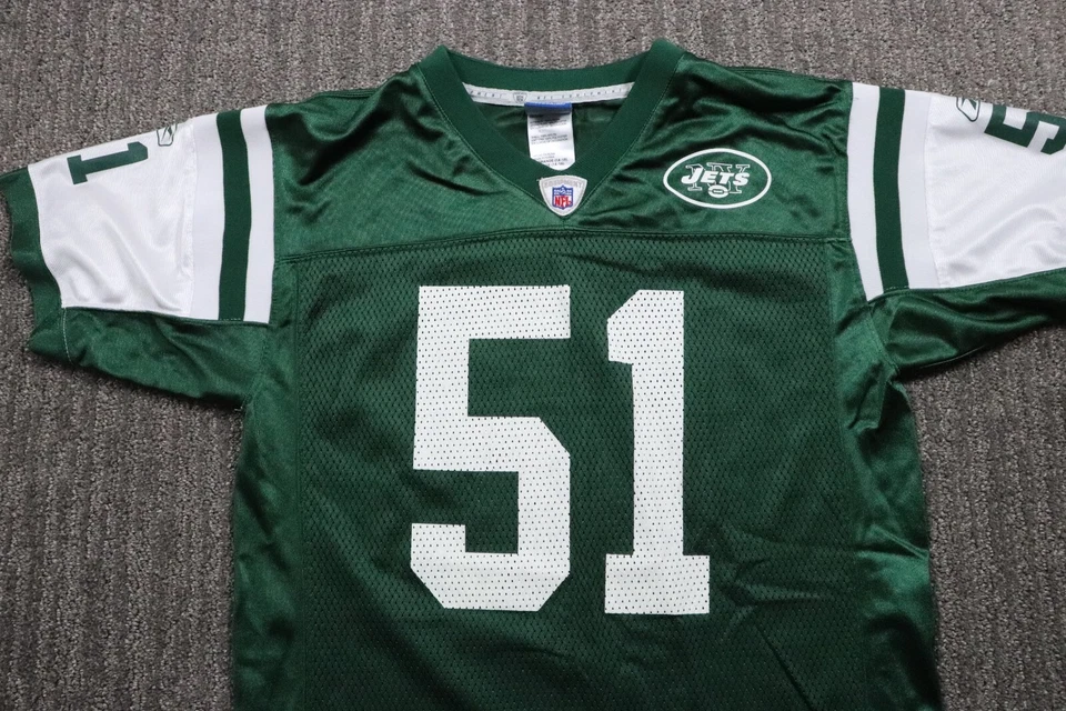 Camiseta Reebok NFL Equipment New York Jets Jonathan Vilma Juvenil Grande Verde Foto 4 de 4