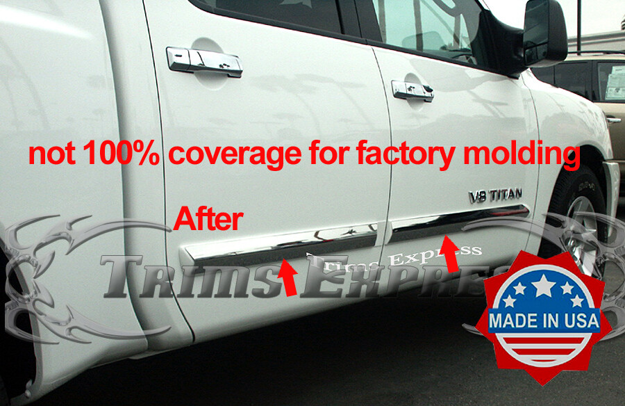 fit20042015 Nissan Titan Crew Cab Body Side Molding Trim Cover