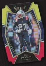 2021 Panini Select J.C. Jackson Red and Yellow Prizm Die Cut #124 Card