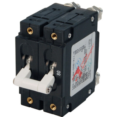 Blue Sea 7256 C-Series Double Pole Circuit Breaker 80A AC/DC