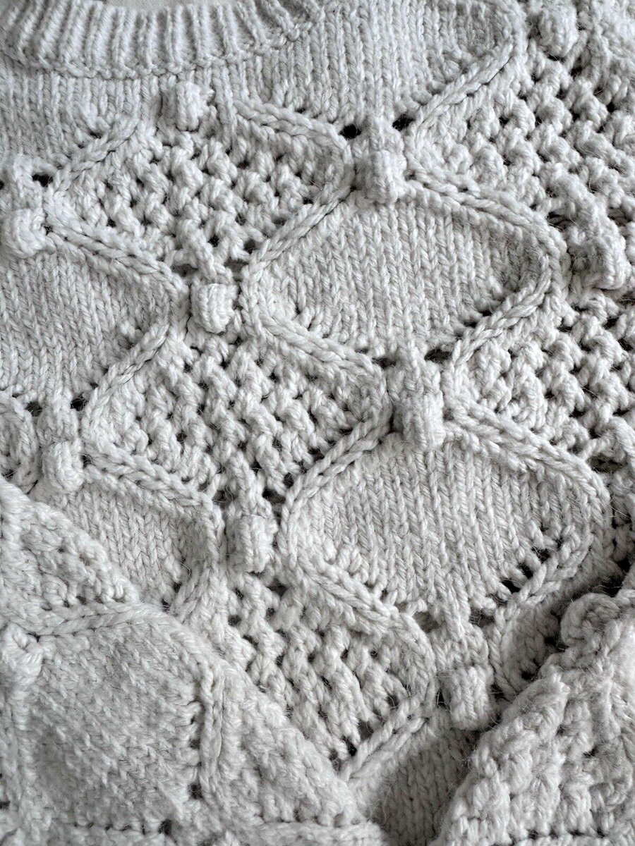 Lucky Brand Women's Open Stitch Pullover Sweater Whisper