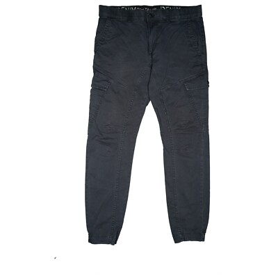 TOM TAILOR Herren Jeans Hose Cargo Slim stretch Outdoor Worker W32 L30 used grau