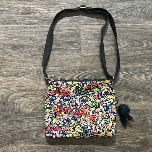 Kipling Floral Crossbody Handbag Sweet Bouquet Monkey Keychain Spring Flowers - Picture 16 of 16