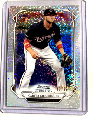 2019 Bowman Sterling #BSR-99- CARTER KIEBOOM Speckle Refractor RC SP #'d 86/99
