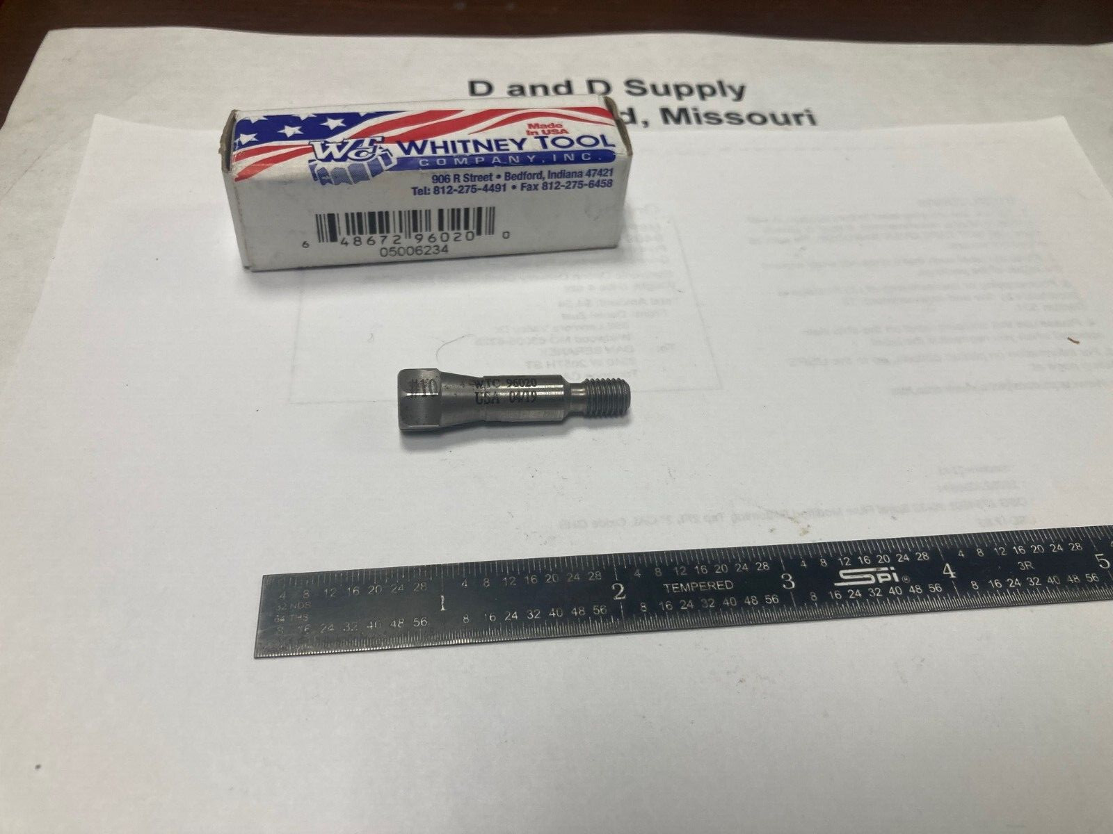 Whitney 96020, Extension Collet for #10 Micro Drill Bits, #2 Series, USA Made
