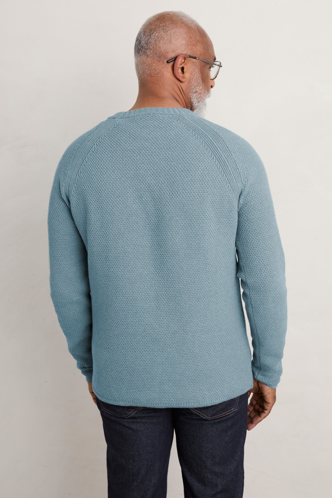 Seasalt Men's Jumper blue Men's Drover Organic Cotton Jumper
