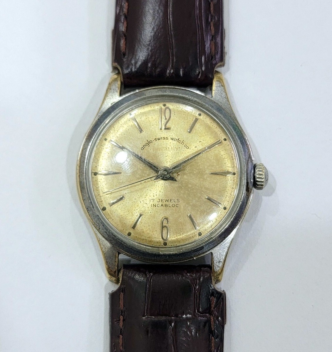 Vintage Original anglo-swiss watch co 17 JEWELS INCABLOC