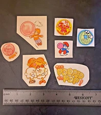 Vintage 80's Scratch 'n Sniff and Smell Stickers Lot Bubble Gum Popcorn Smurfs