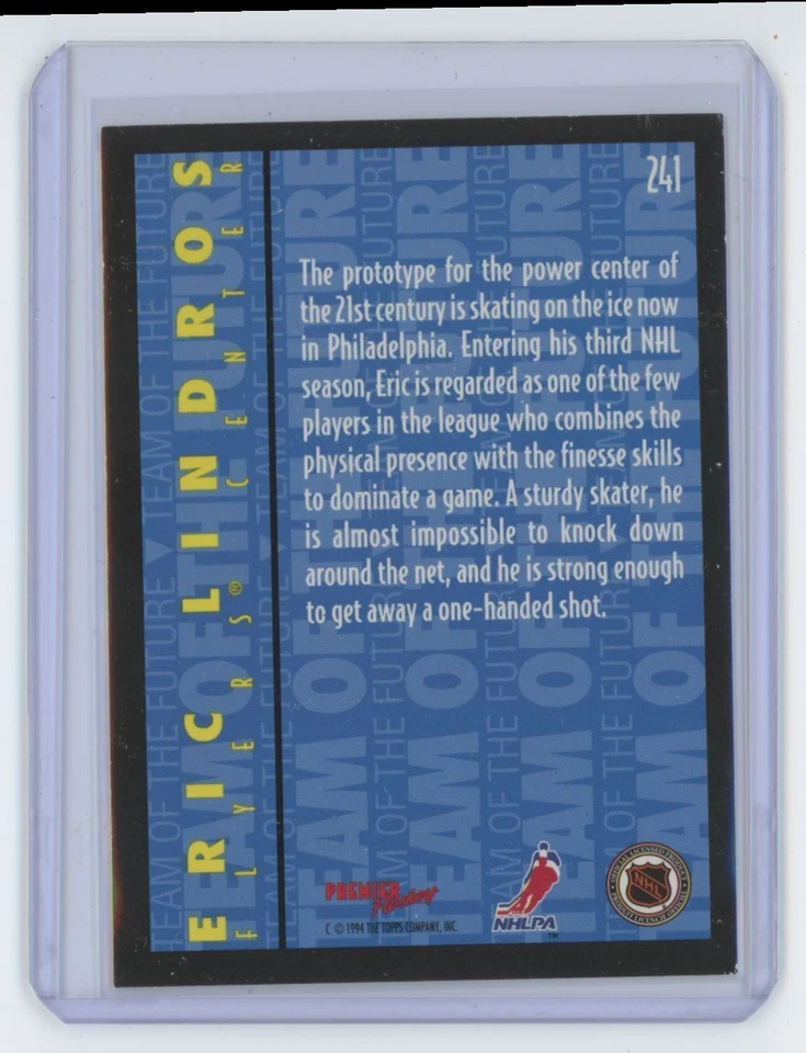 1994-95 Topps Premier Eric Lindros Hockey Cards #241 - Image 2 of 2