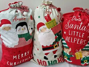 Christmas Santa Sacks Large Xmas Presents Sacks Bags w/ Drawstring Gift for Kids