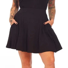 Sourpuss Black Skater Skirt Womens Alternative Clothing