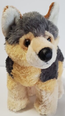 Flopsie Wily Wolf Plus Timber Wolf by Aurora World Tan Grey Cream White Black
