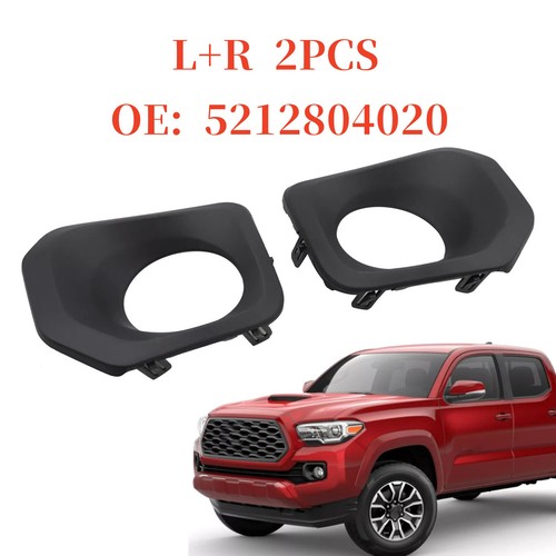 Easy Installation Pair Bumper Fog Light Cover Bezel Both Side For Toyota Tacoma - Picture 7 of 9