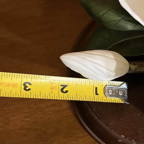 Vtg 1985 HOMCO Home Interiors, "Magnolia" porcelain flower figurine with base - Picture 23 of 24