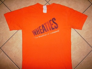 Retro Wheaties T Shirt Frühstück Von Champions Müsli Orange Free Usa Schiff  Klein | Ebay