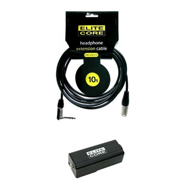 10' In-Ear Monitor Stereo Headphone Extension Cable & Beltclip - Aviom Mixer 