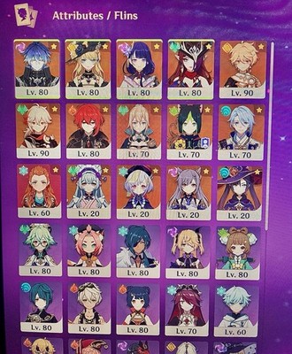 Genshin Impact Account - Flins, Navia, Raiden, Kazuha, Chasca, Ayato 