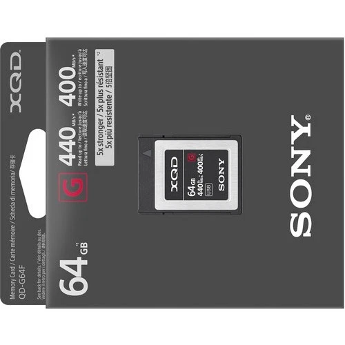 Tarjeta de memoria Sony Professional XQD serie G 64 GB (QD-G64F/J) Foto 4 de 4