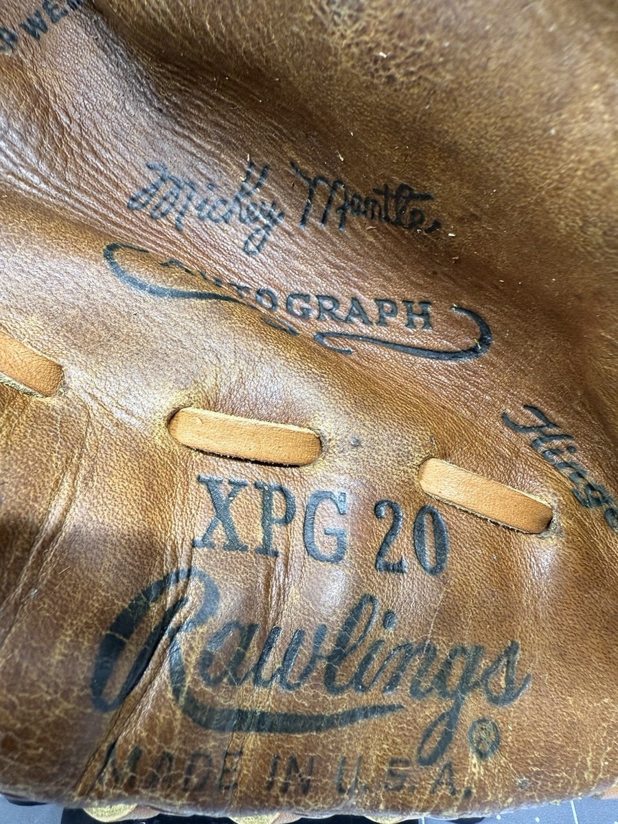 1960s Rawlings Mickey Mantle XPG-20 Autograph Model Fielding Glove