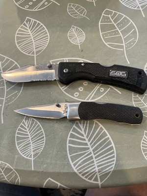 Master Knives SOG Style Tomcat Folding Knife NOS 6 1/2'' And One Sog Knife
