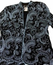 NWT Alex Evenings Women  s L 2 Piece Set Glitter Jacket Tank Top Mandarin Collar